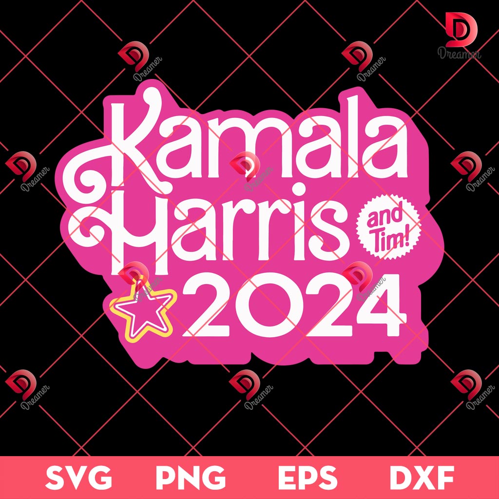 Kamala Harris And Tim 2024 SVG PNG, Harris 2024 SVG PNG, Election SVG PNG