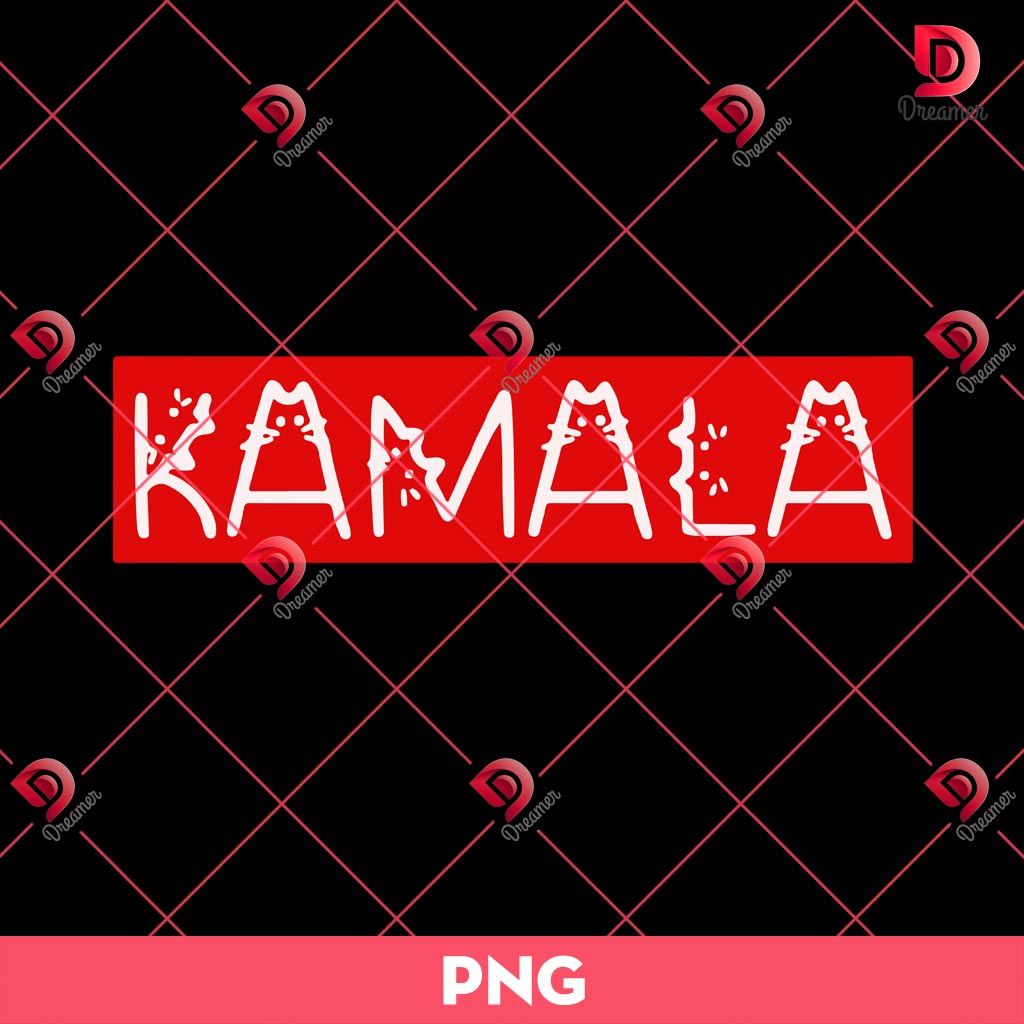 Kamala Harris Cat Lady Typography Letter SVG PNG, Kamala Harris 2024 SVG PNG