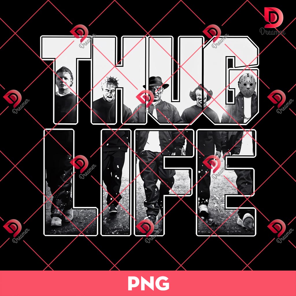 Killers Thug Life PNG, Thug Life Horror Killers PNG, Thug Life Halloween Horror Characters PNG
