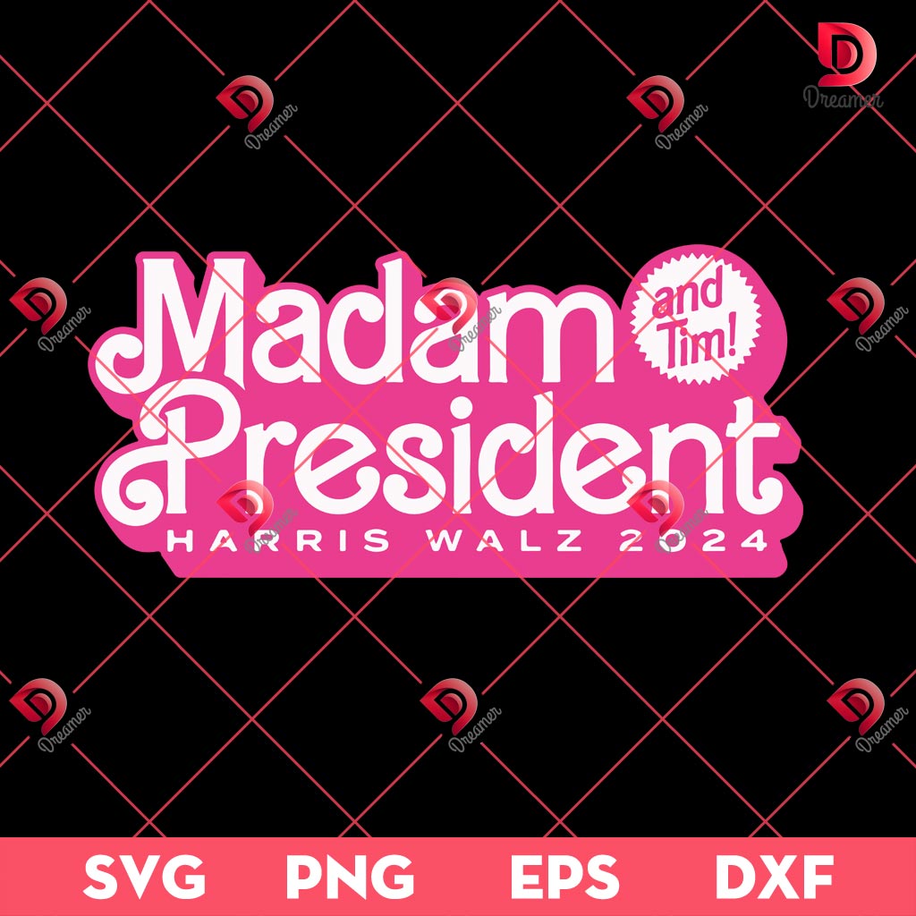 Madam President And Tim SVG PNG, Harris Walz 2024 SVG PNG