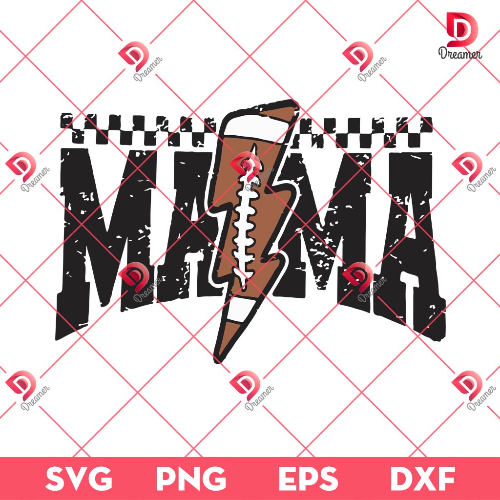 Mama Football SVG PNG EPS DXF, Football Mom SVG PNG