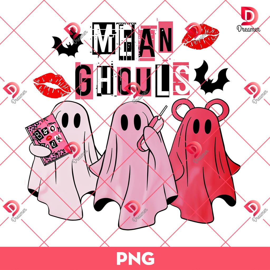 Mean Ghouls Ghost PNG, Boo Book PNG, Cute Ghost Halloween PNG