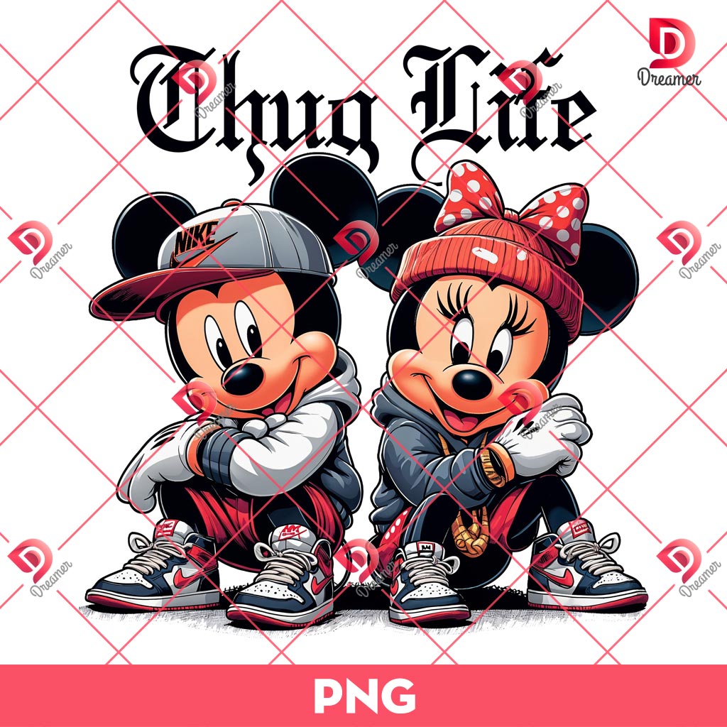 Mickey Minnie Thuglife PNG, Chicano Mickey And Minnie PNG, Mickey Minnie Hiphop PNG