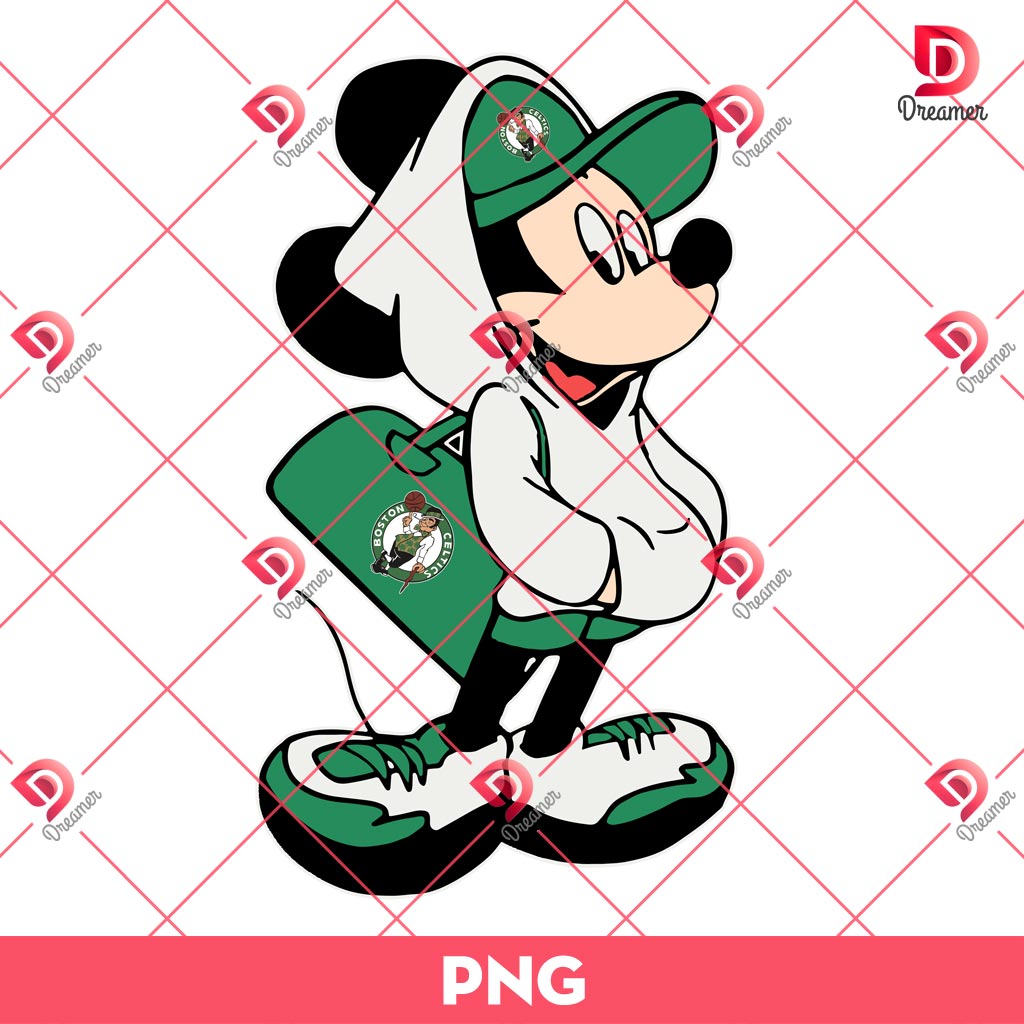 Mickey Mouse Boston Celtics PNG, Disney Mickey NBA Basketball PNG