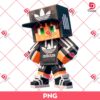 Minecraft Character Wearing Adidas Costume PNG, Minecraft Adidas Fashion PNG