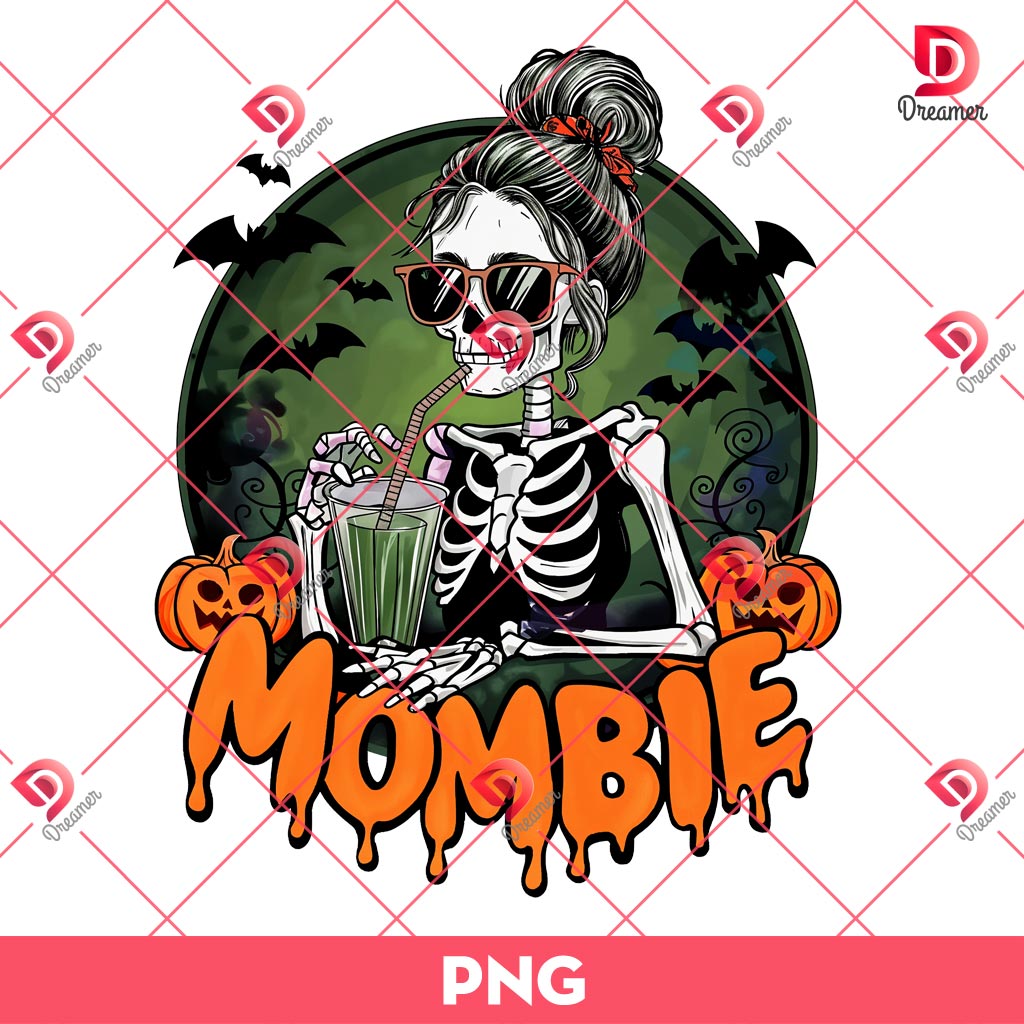 Mombie Girl Halloween PNG, Skeleton Mom Halloween PNG