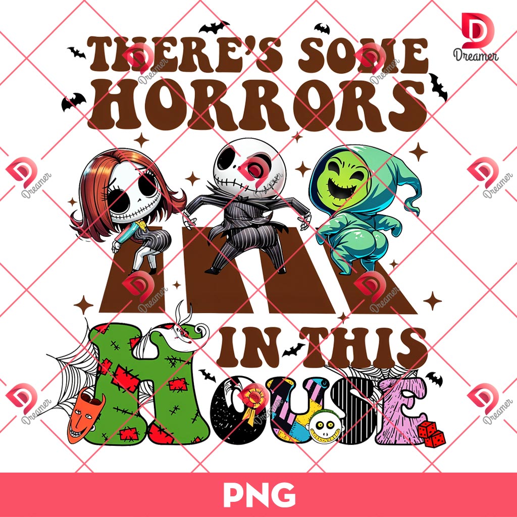 Nightmare There's Some Horrors In This House PNG, Horror Characters Halloween PNG