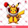 Pennywise Pikachu PNG, Pokemon Pikachu Horror Halloween PNG