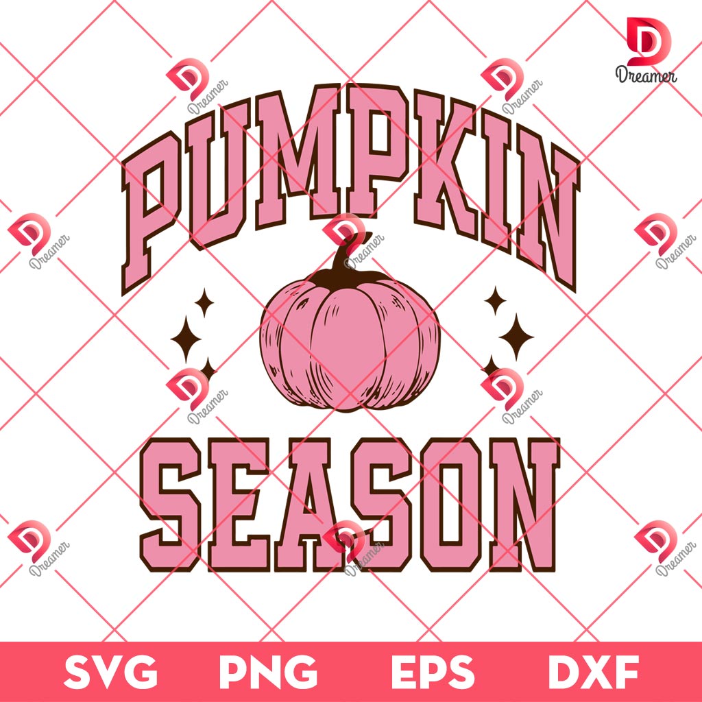 Pink Pumpkin Season SVG PNG, Spooky Season SVG PNG, Pumpkin Halloween PNG SVG