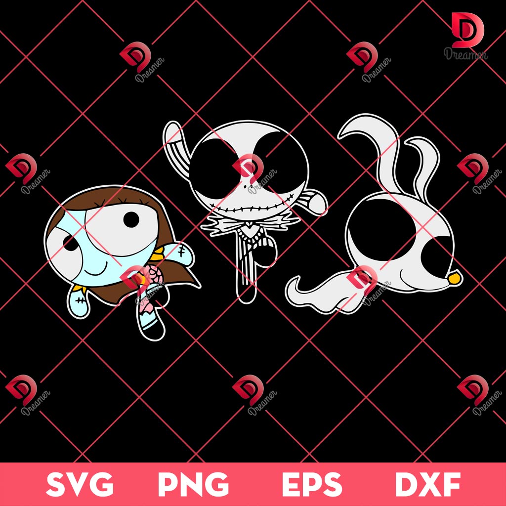 Powerpuff Girls Halloween SVG PNG, Nightmare Before Christmas Powerpuff Girls SVG PNG
