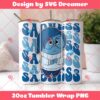 Sadness Inside Out Tumbler Wrap 20oz PNG, Inside Out 2 Movie Tumbler Wrap PNG