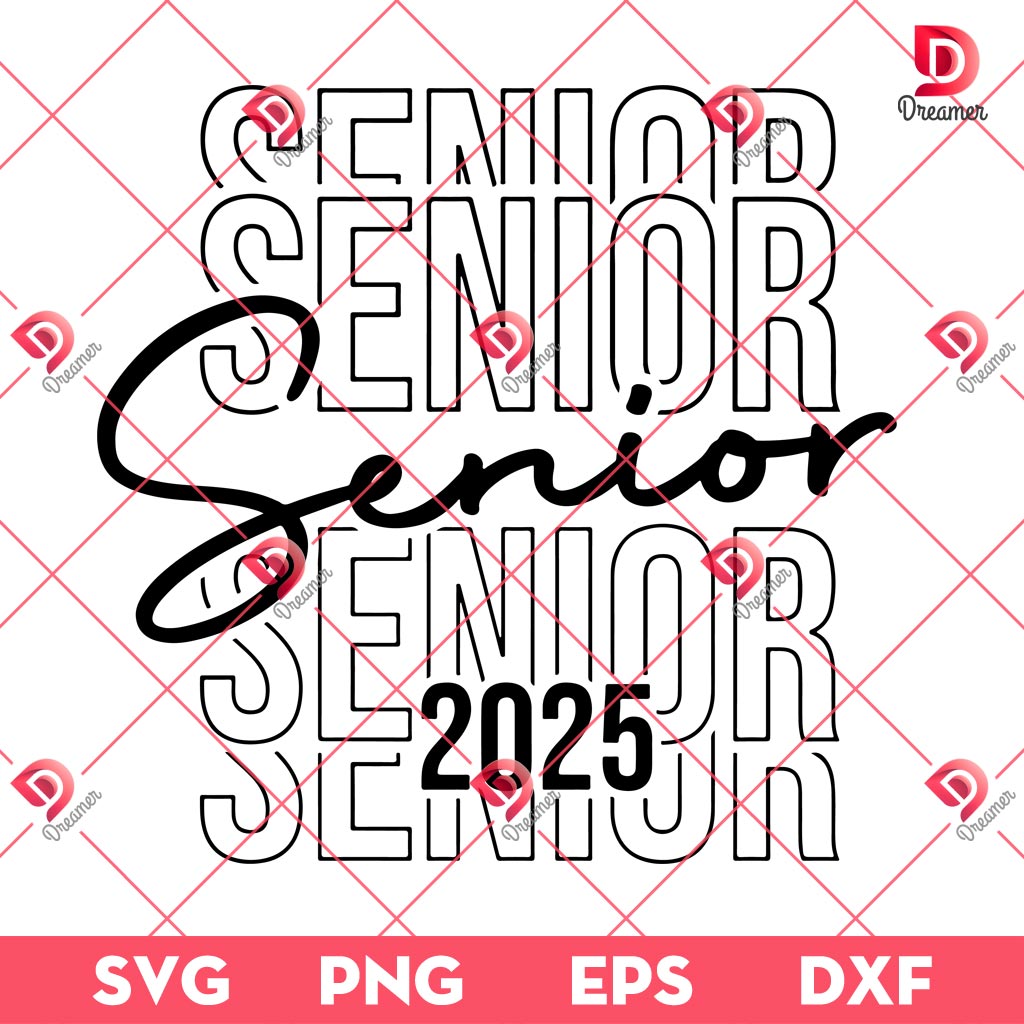 Senior 2025 SVG PNG, Class of 2025 SVG, Graduation 2025 SVG
