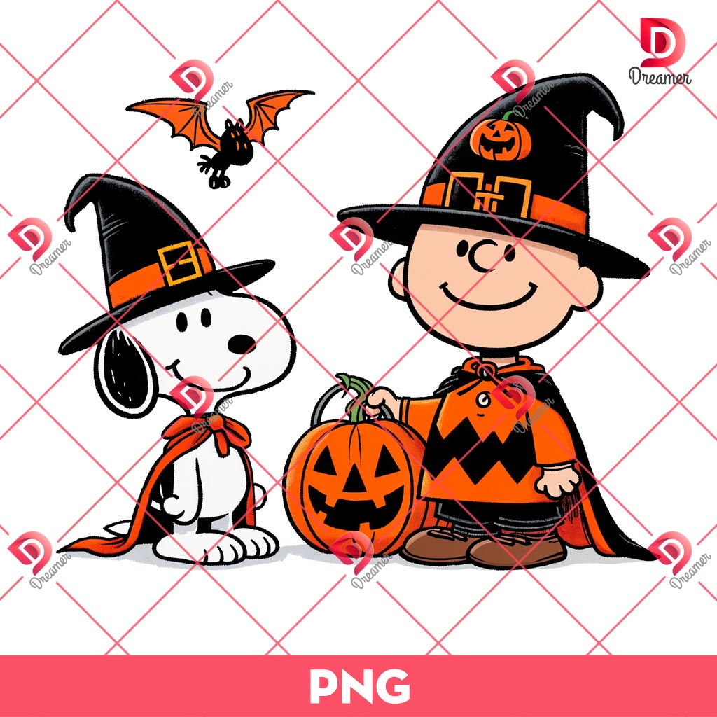 Snoopy And Charlie Brown Halloween PNG, Cartoon Halloween PNG