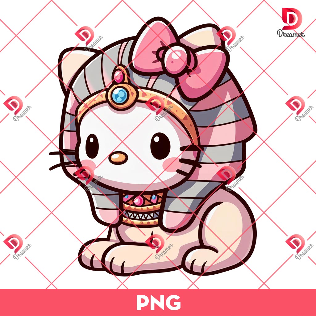 Sphinx Hello Kitty PNG, Ancient Egyptian Hello Kitty PNG