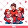 Spiderman Dad And Daughters PNG, Superhero Dad PNG