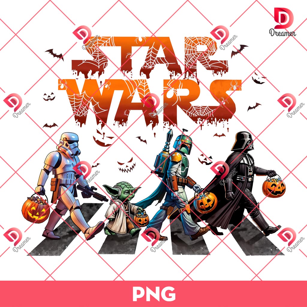 Star Wars Halloween PNG, Galaxy Walking Halloween 2024 PNG, Not So Scary Halloween PNG