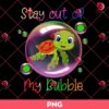 Stay Out Of My Bubble PNG, Cute Turtle PNG