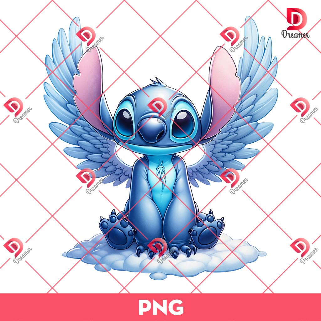 Stitch Angel PNG, Cute Stitch PNG