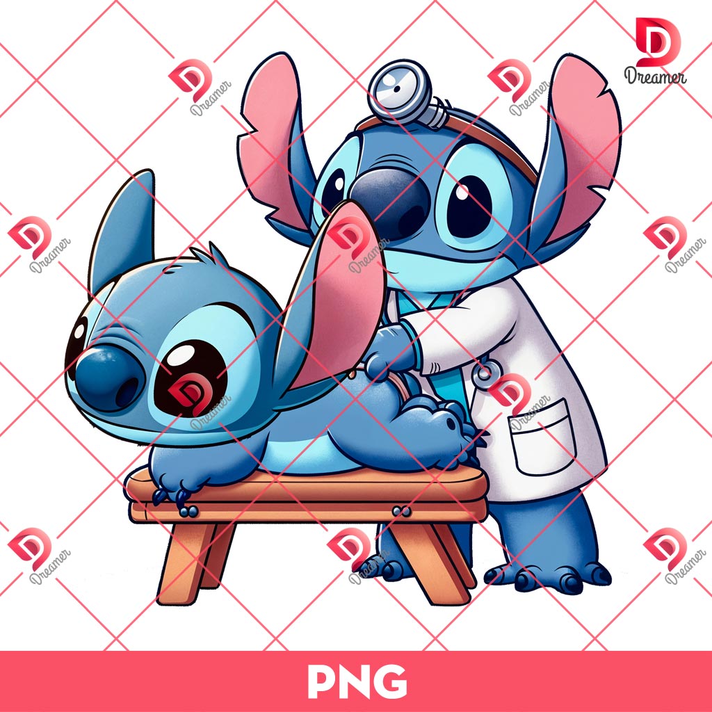 Stitch Chiropractic Doctor PNG, Stitch In Hospital PNG