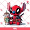 Stitch Deadpool Drinks Starbuck Coffee PNG, Deadpool Stitch PNG, Stitch Coffee PNG