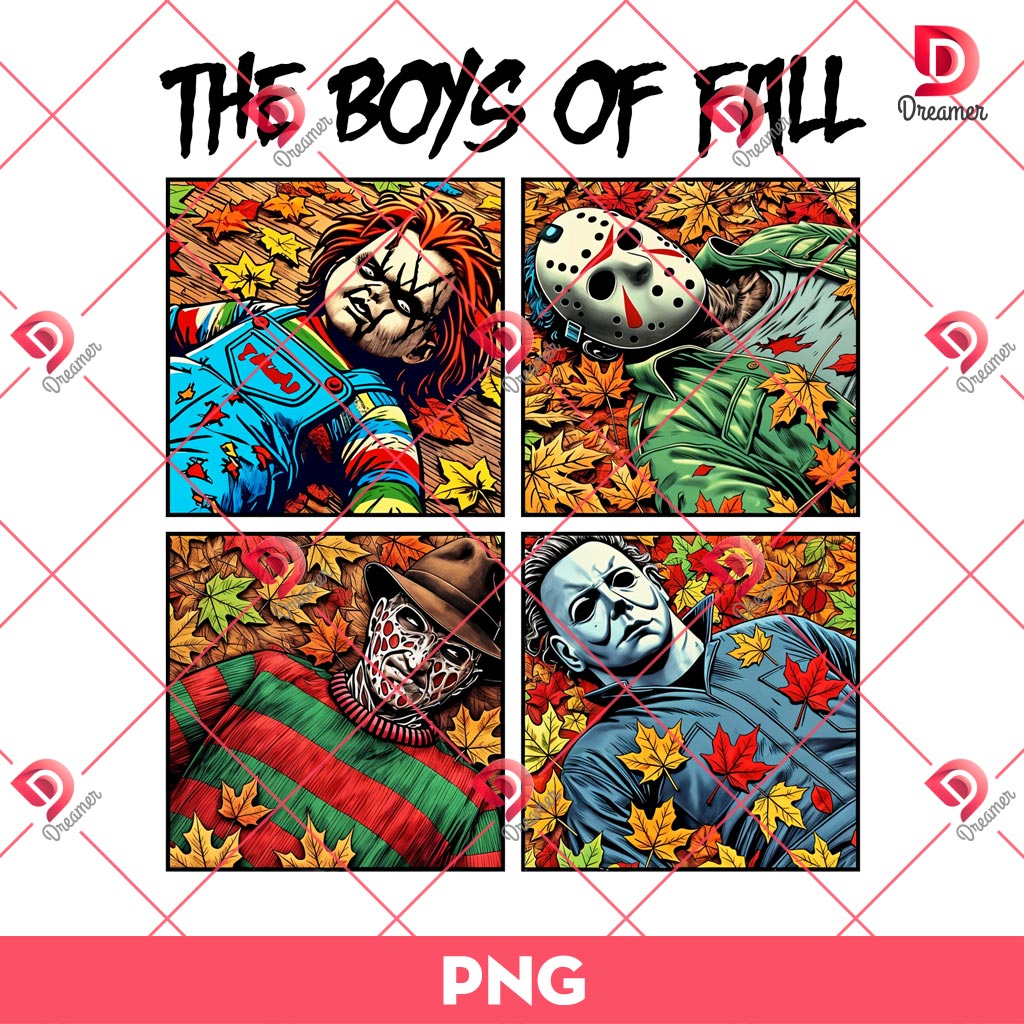 The Boys Of Fall PNG, Halloween Horror Characters PNG, Scary Killers Fall PNG