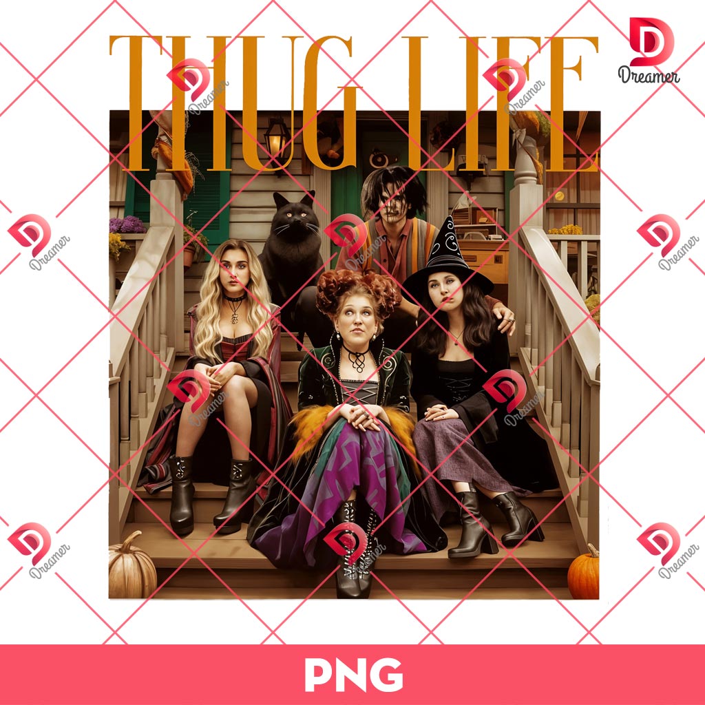 Thug Life Bad Witches PNG, Witches Halloween Thug Life PNG