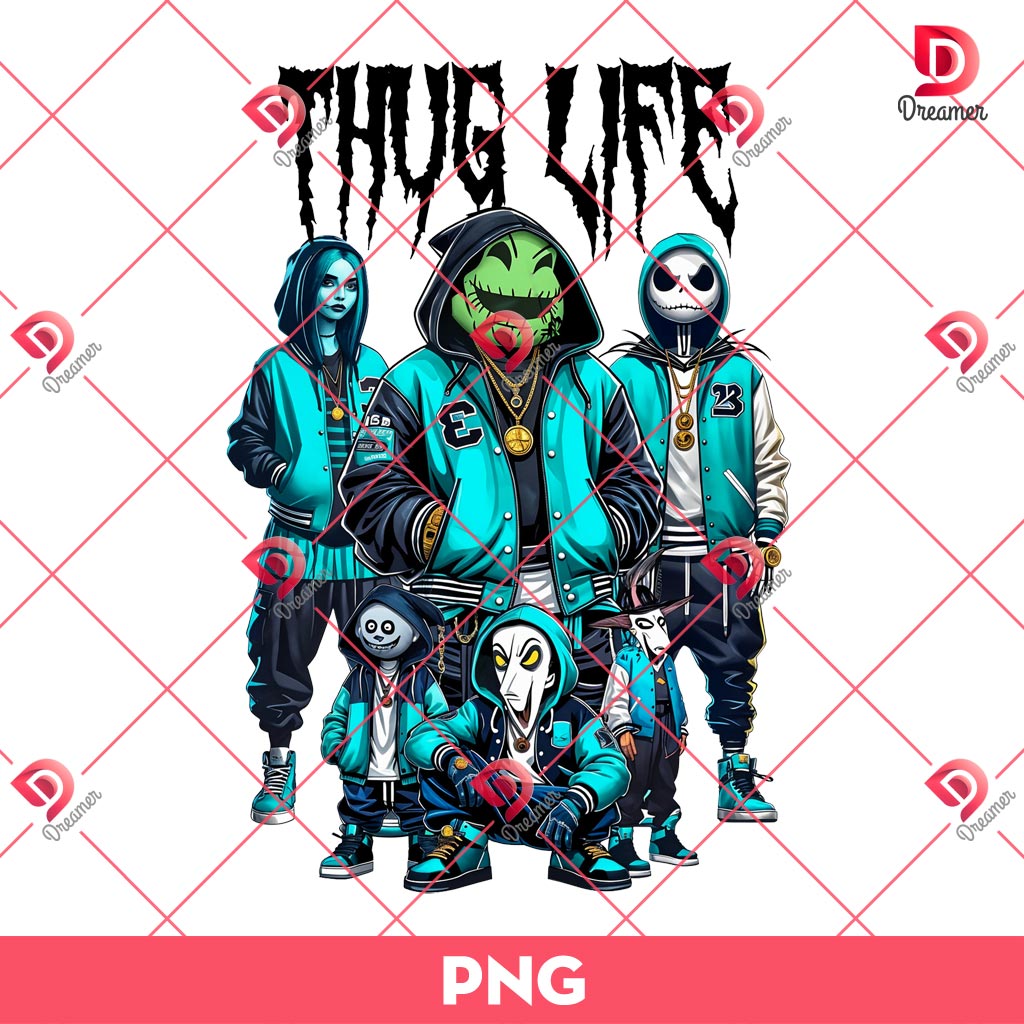 Thug Life Nightmare Characters PNG, Halloween Horror Movie PNG