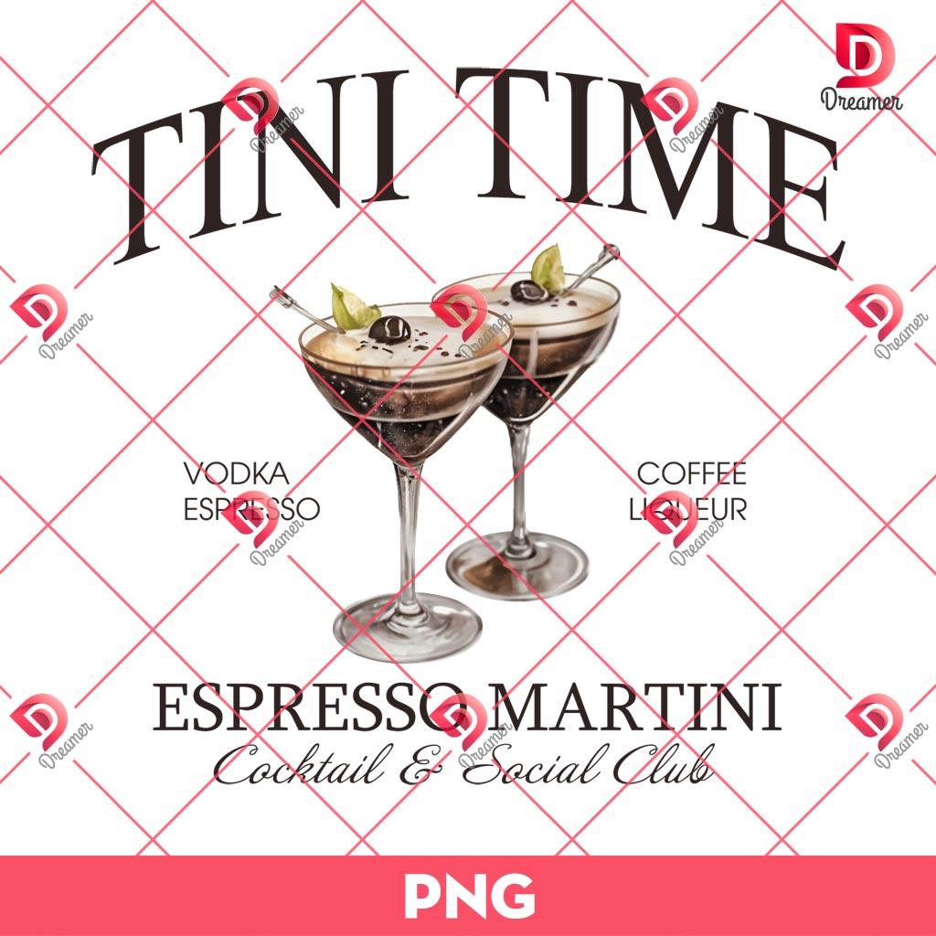 Tini Time PNG, Espresso Martini Cocktail And Social Club PNG