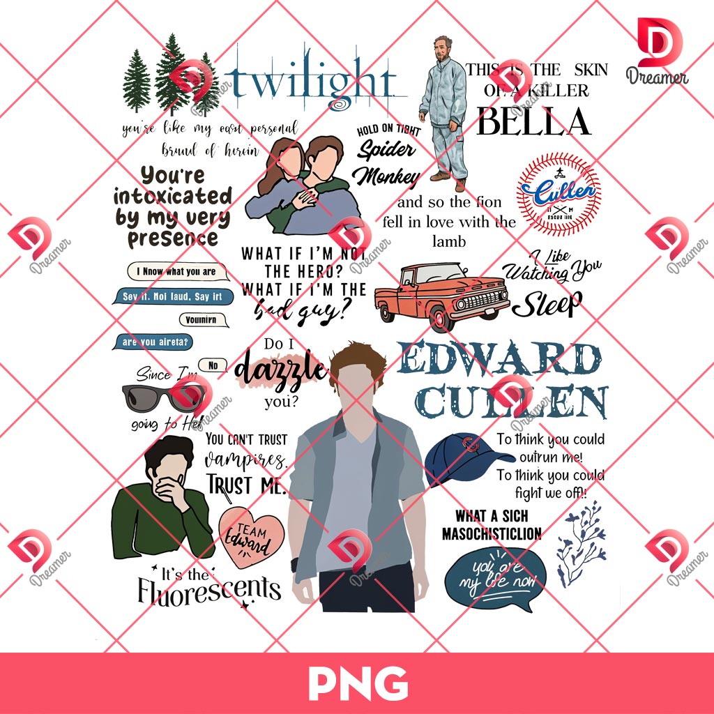 Vintage Twilight Quotes PNG, Twilight Movie PNG