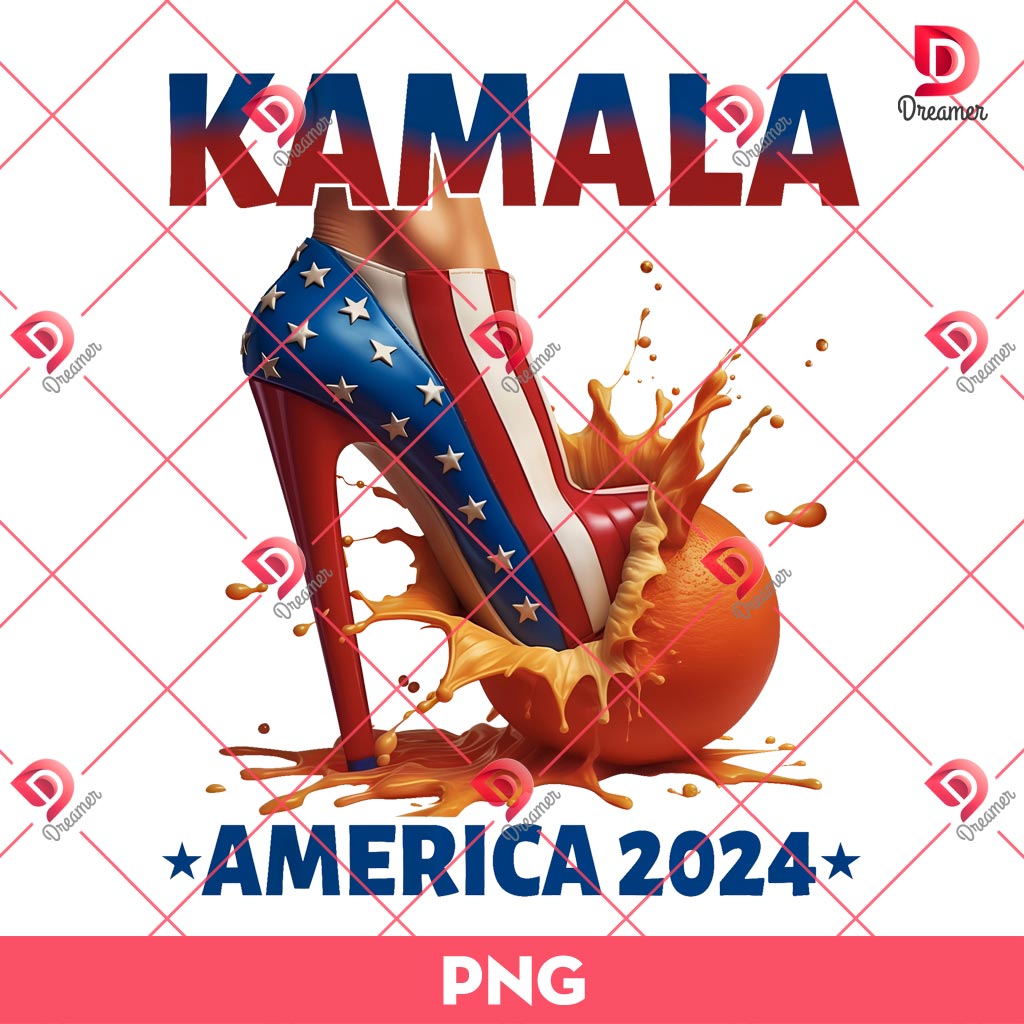 Vote Blue Vote Kamala PNG, High Heels America Flag PNG, Kamala Harris PNG