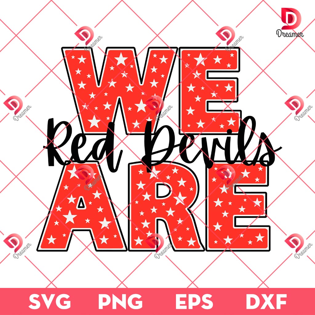 We Are Red Devils SVG PNG EPS DXF