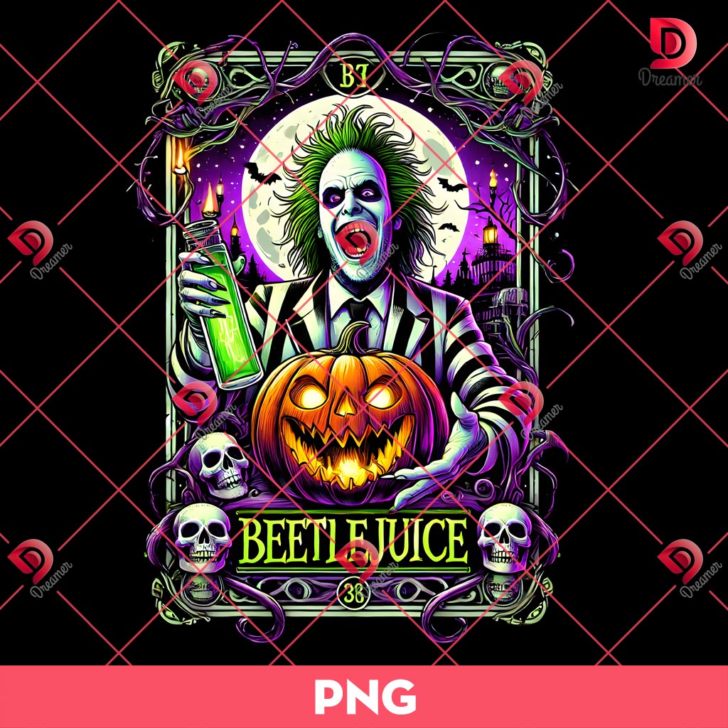 Beetlejuice Halloween PNG, Beetlejuice And Pumpkin Halloween PNG, Horror Killer PNG