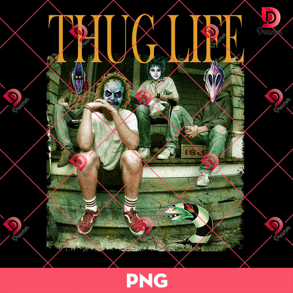 Beetlejuice PNG, Thug Life Horror Halloween PNG