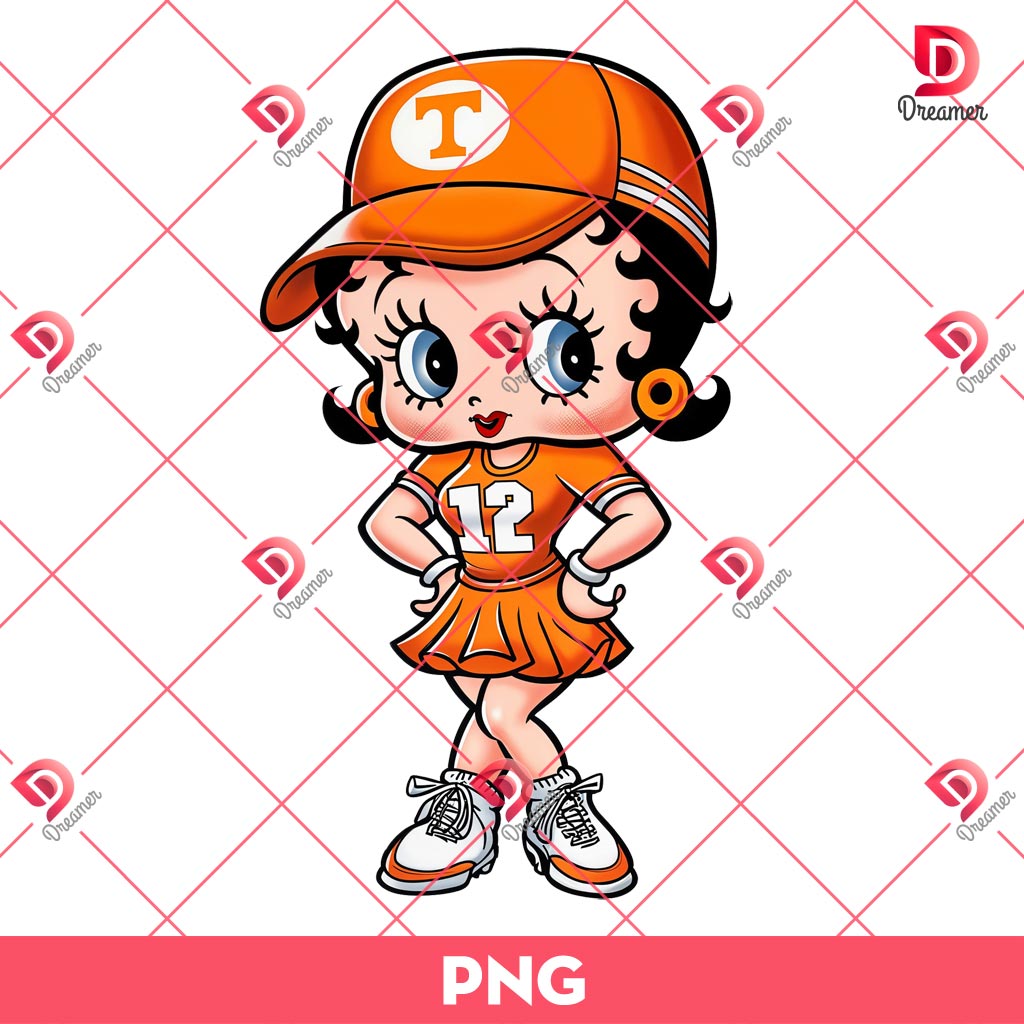 Betty Boop Tennessee Volunteers PNG, Betty Boop Vols PNG