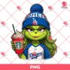 Boujee Girl Grinch Los Angeles Dodgers PNG, Grinch Girl Drinks Starbucks Coffee PNG