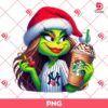 Boujee Girl Grinch New York Yankees PNG, Grinch Girl Drinks Starbucks Coffee PNG, Grinchmas Yankees Coffee PNG