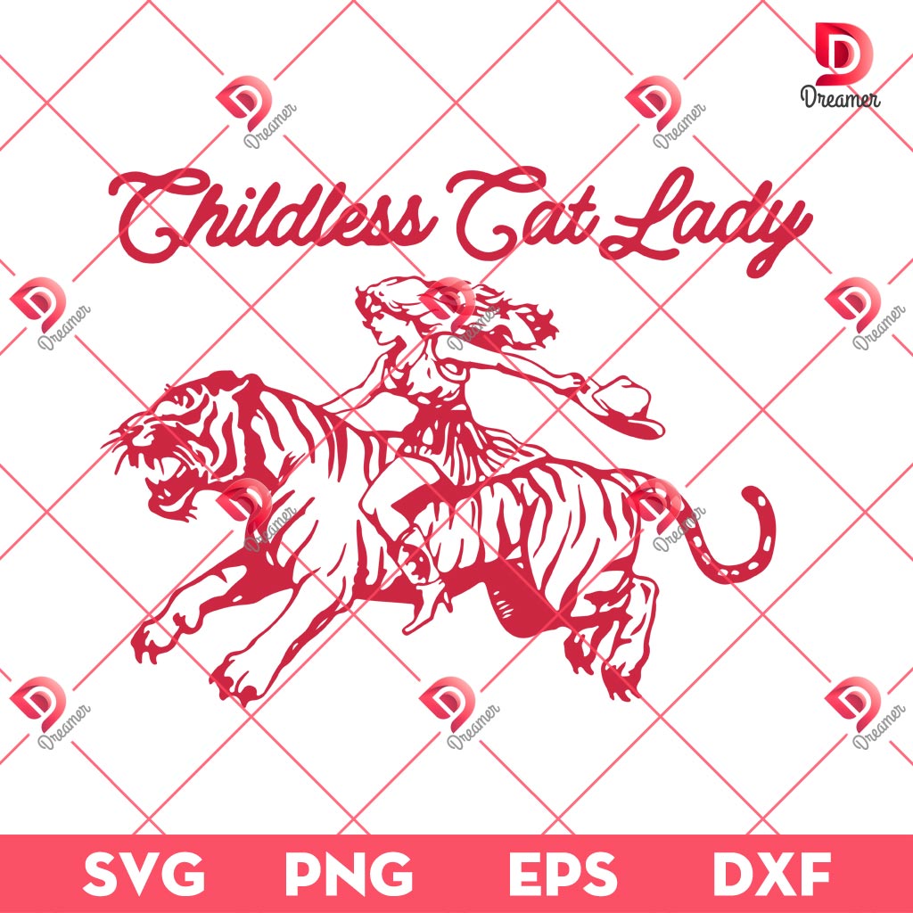 Childless Cat Lady SVG PNG, Childless Cat Lady Kamala Feminist Girl Power SVG PNG
