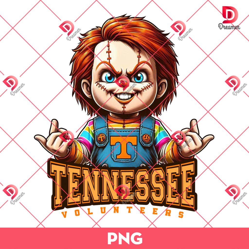 Chucky Tennessee Volunteers PNG, Horror Killer Football Sport PNG