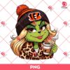 Cincinnati Bengals Boujee Grinch Girl PNG, Grinch Girl NFL Football PNG, Grinchmas PNG