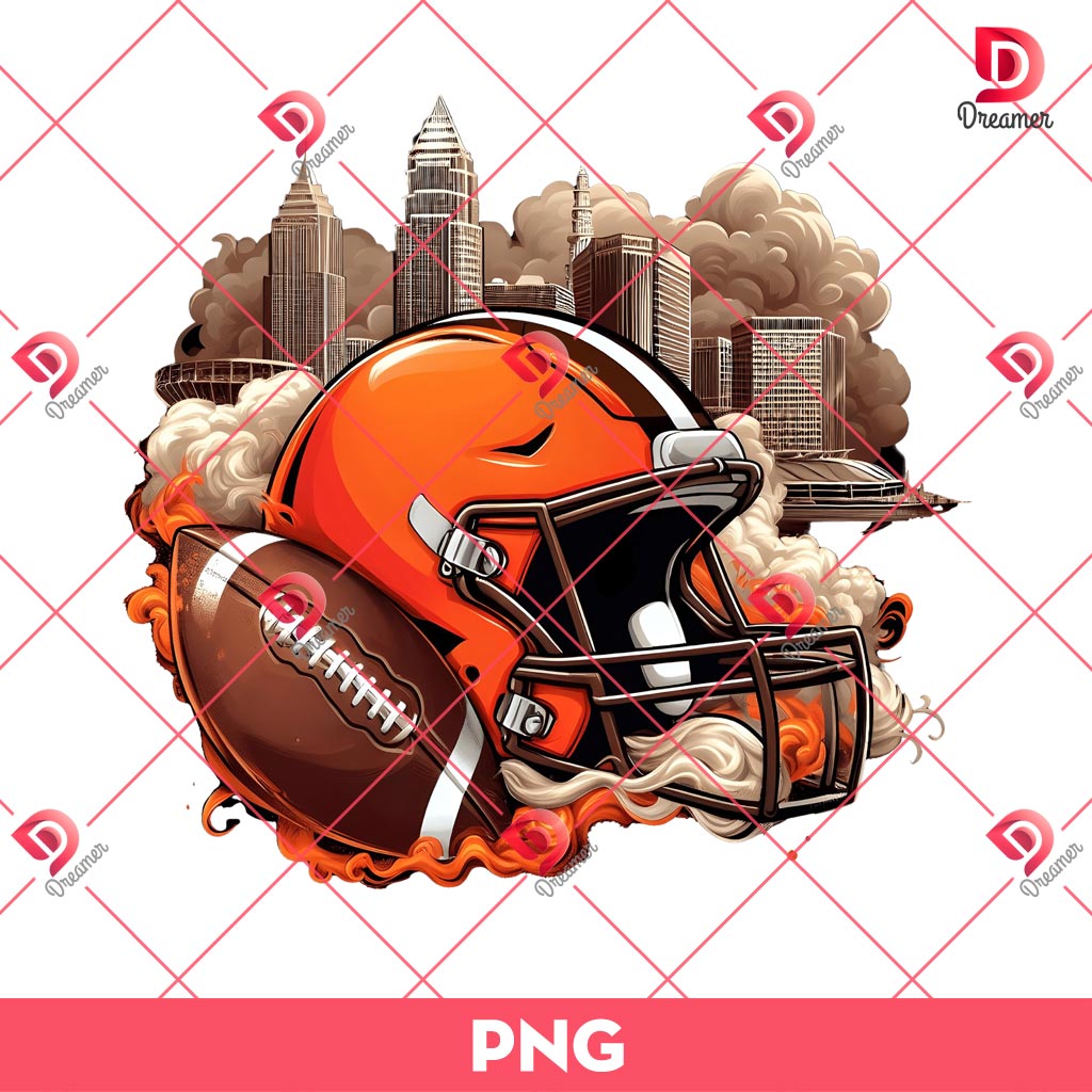 Cleveland Browns NFL Helmet PNG, Smoke Helmet NFL Football Teams PNG