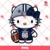 Dallas Cowboys Hello Kitty PNG, Hello Kitty NFL Football PNG