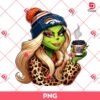 Denver Broncos Boujee Grinch Girl PNG, Grinch Girl NFL Football PNG, Grinchmas PNG