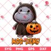 Funny Halloween Moo Deng Baby Hippo PNG, Moo Deng Halloween PNG