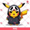 Ghostface Pikachu PNG, Pokemon Pikachu Horror Halloween PNG