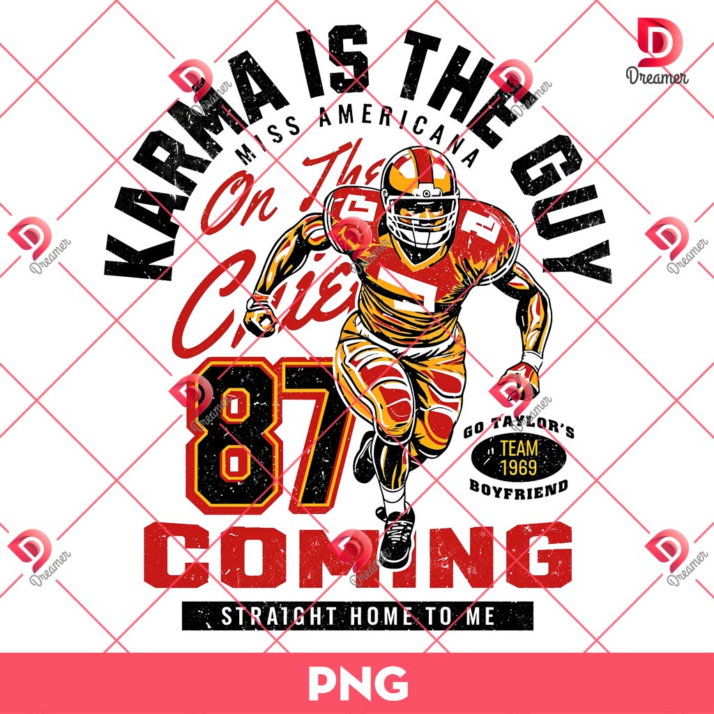Go Taylors Boyfriend PNG, Karma Is The Guy 87 Coming PNG, Kansas City Chiefs PNG