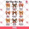 God Says You Are Bows PNG, Fall Coquette Bow PNG