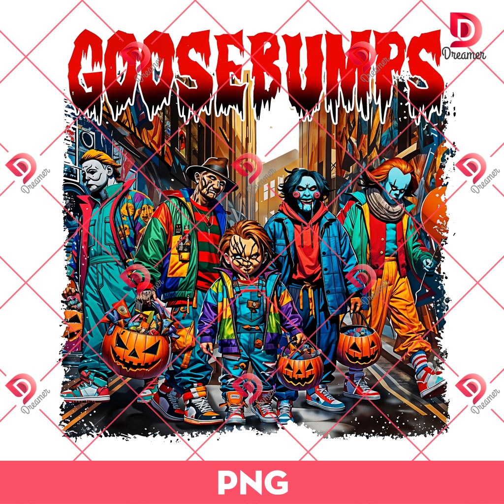 Goosebumps Horror Characters PNG, Horror Killers Halloween PNG