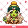 Green Bay Packers Boujee Grinch Girl PNG, Grinch Girl NFL Football PNG, Grinchmas PNG
