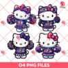 Hello Kitty Baltimore Ravens Football PNG, Hello Kitty Wearing Baltimore Ravens Cheerleading Outfit PNG