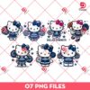 Hello Kitty Dallas Cowboys Football PNG, Hello Kitty Wearing Dallas Cowboys Cheerleading Outfit PNG